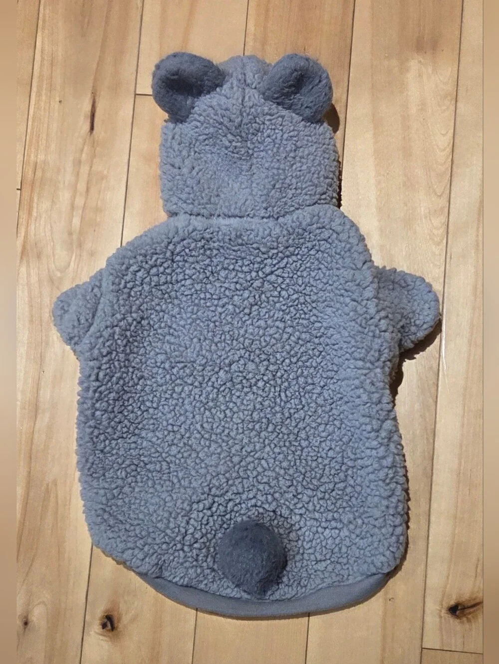 Top Paw Gray Teddy Bear Sherpa Dog Hoodie (S)